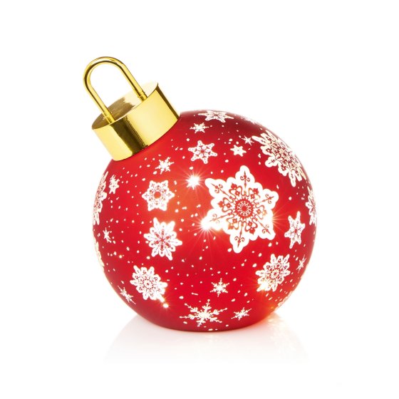 LIT LED RED BAUBLE 205CM 15 WARM WHITE