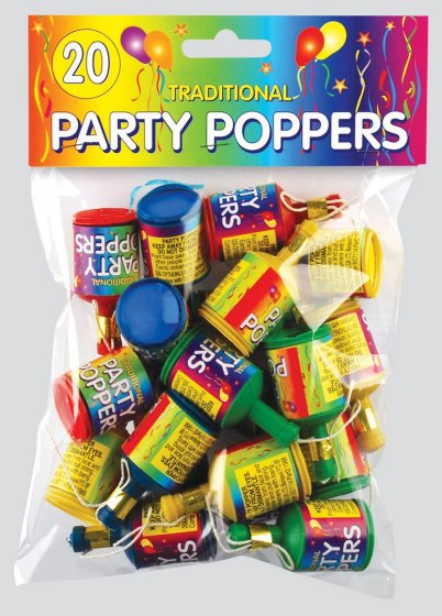 PARTY POPPERS BAG 20S