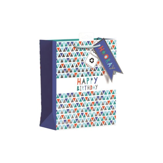 SH14426 GIFT BAG CHEVRON BIRTHDAY MED