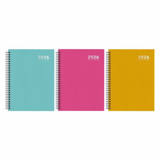 DH0404 DIARY A5 DTP BRIGHT WIRO ASSTD