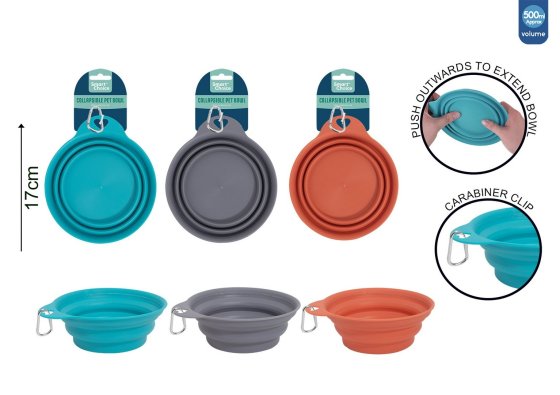 SJ11409 SJ11409 COLLAPSIBLE PET BOWL ASST