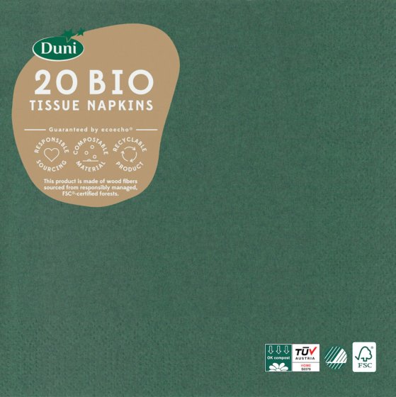 XH6805 NAPKINS 20S 3PLY GREEN