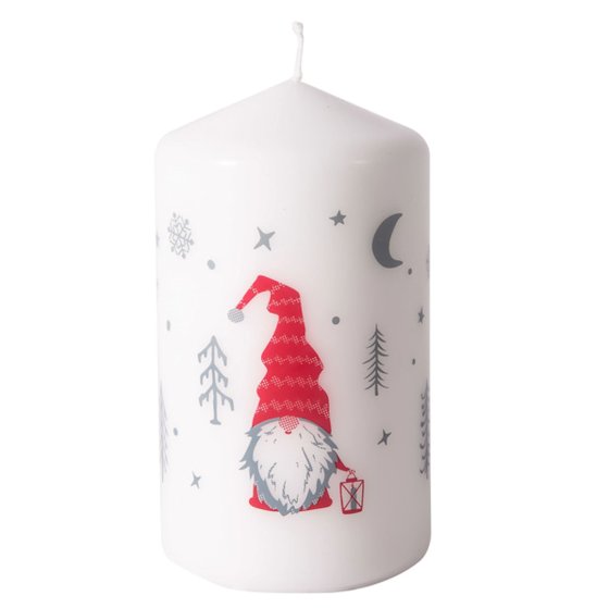 WIGIG CANDLE 6.8X12CM SANTA PILLAR
