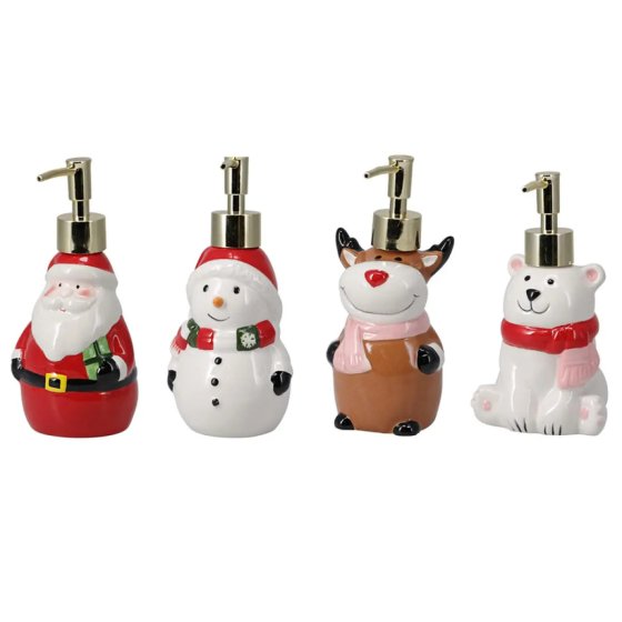 SOAP DISPENSER XMAS 18CM ASST
