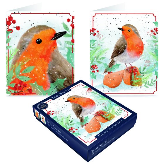 CARDS BOX 15 LUXURY ROBIN
