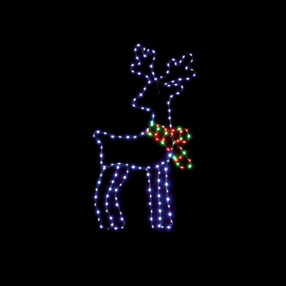 164 TWINKLING FLEXIBRIGHTS REINDEER MULTI