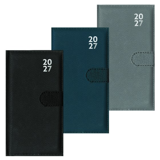DJ0307 2027 DIARY SLIM TWO TONE BUCKLE PEN