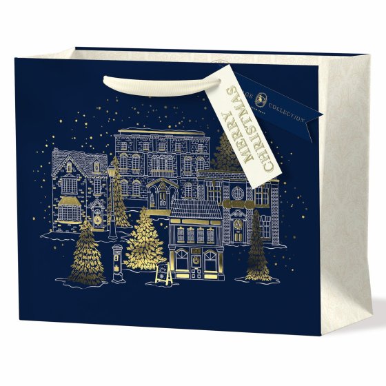 XH0204 GIFT BAG CHRISTMAS TOWN L S FS