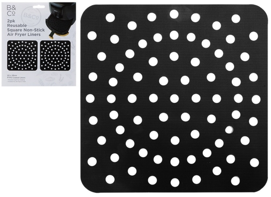SJ12409 SJ12409 AIR FRYER LINERS REUSABLE SQUARE NONSTICK 20