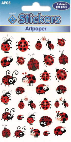 SH09201 STICKERS ARTPAPER LADYBIRDS