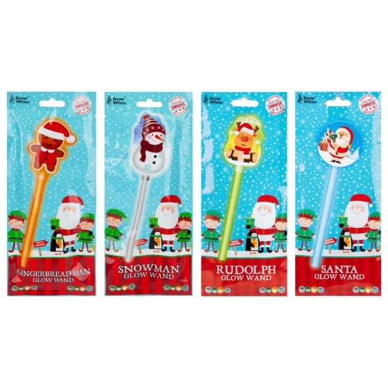 XH5503 GLOW WAND XMAS CHARACTER 8INCH