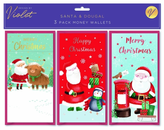 MONEY WALLETS SANTA N DOUGAL 3 PK