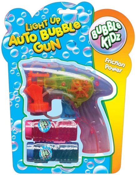 BUBBLE GUN WITH LIGHTS 2 BUBBLE TUBS
