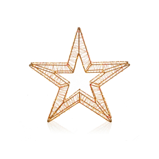 750 LED TWINKLING ROSE GOLD STAR 45CM