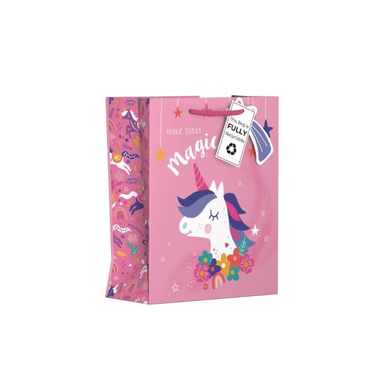 SH14339 GIFT BAG MAGICAL UNICORN MED