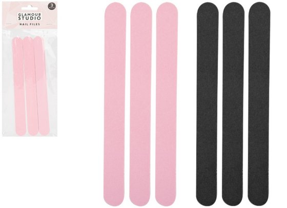 SJ12113 SJ12113 STRAIGHT NAIL FILES 3PK ASST
