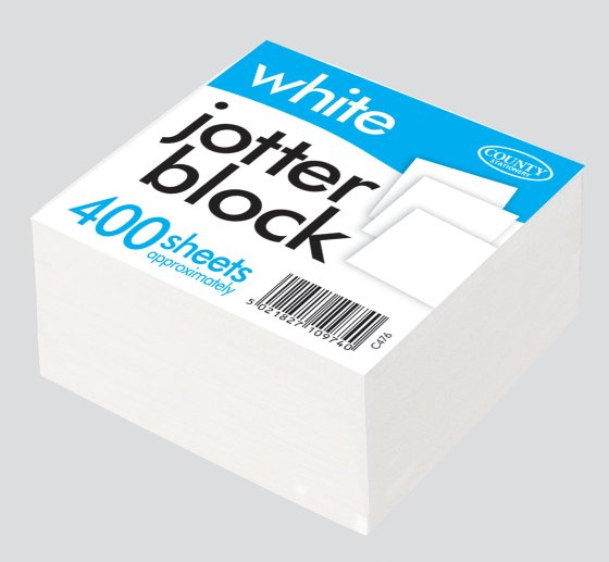SH02405 JOTTER BLOCK WHITE 400SH APPRO