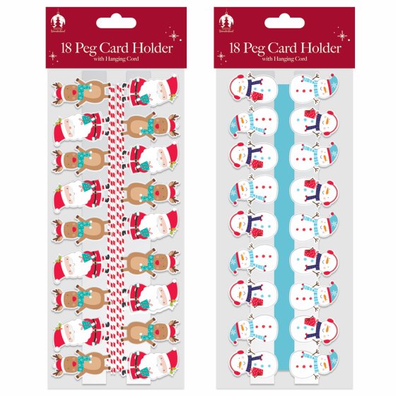 XH0704 XMAS CHARACTER CARD HOLDER PEG