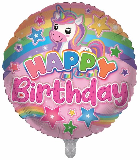 BALLOON 18IN FOIL BIRTHDAY UNICRON