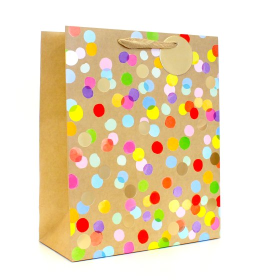 GIFT BAG DOTS DESIGN LRG CS
