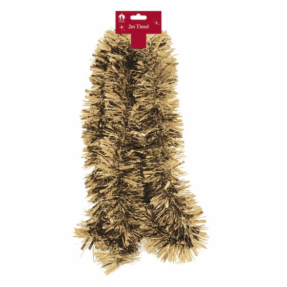 XH3502 TINSEL 2M X 70MM CHUNKY GOLD