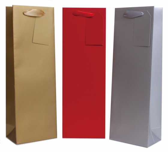 BOTTLE BAG GOLD SILVER RED METALLIC CS