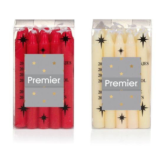 XH6515 CANLE 20X10CM MINI RED IVORY