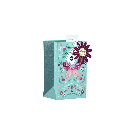 SJ15133 SJ15133 GIFT BAG BUTTERFLY FLORAL SMALL