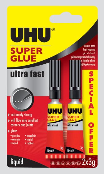 CH0602 SH05907 UHU 3G SUPER GLUE TWIN PACK