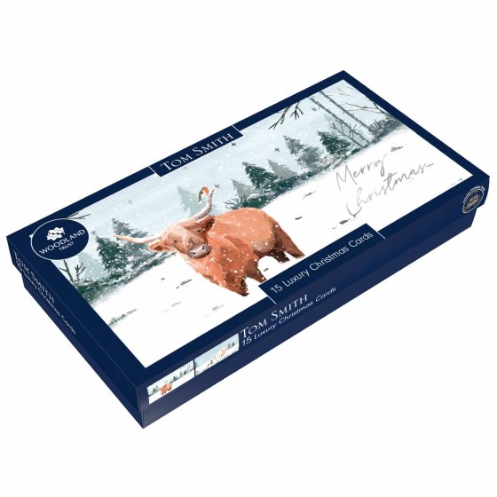 XH0307 CARDS LUX SLIM HIGHLAND COW FS