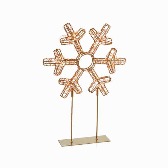 500 TWINKLING GOLD SNOWFLAKE 45CM