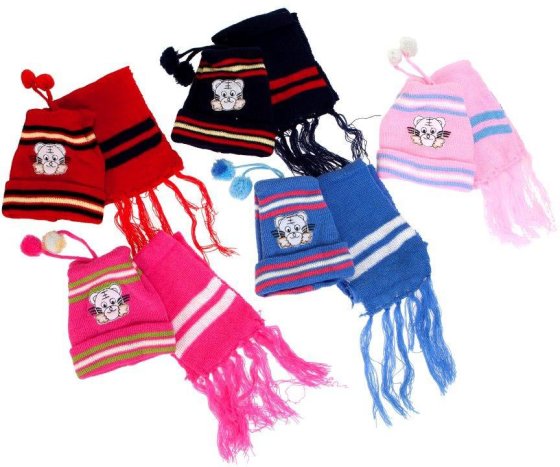 CHILDS HAT AND SCARF SET