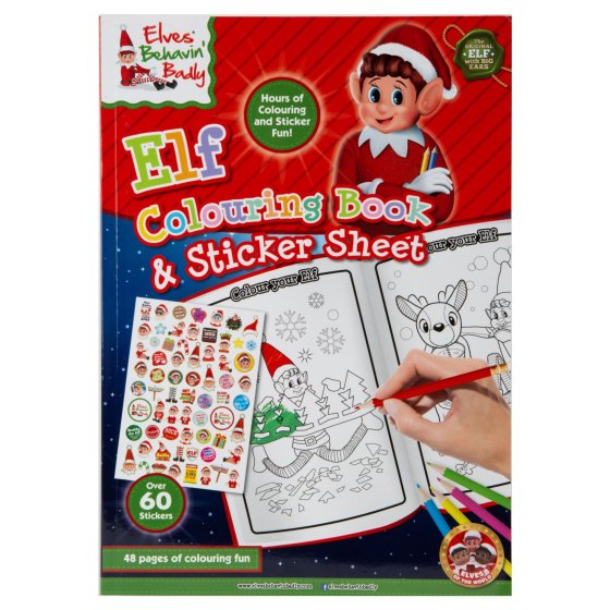 XH5906 COLOURING BOOK ELF WITH STICKE