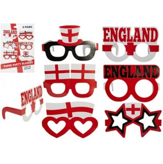 ST GEORGE PAPER PARTY GLASSES 6PK