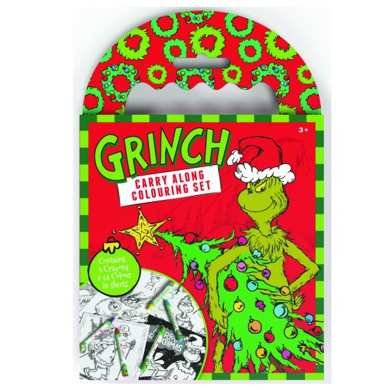 GRINCH CARRY ALONG COLOURING SET