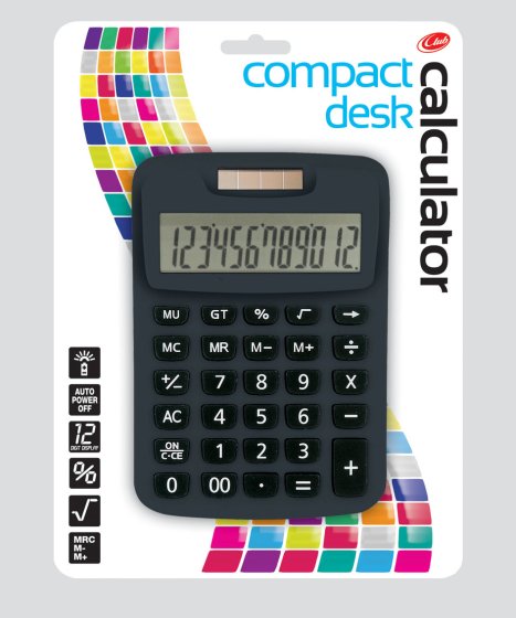 SH06208 CALCULATOR COMPACT SOLAR CLUB