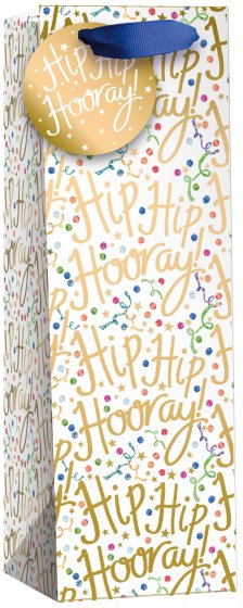 SH14527 BOTTLE BAG HIP HIP HOORAY