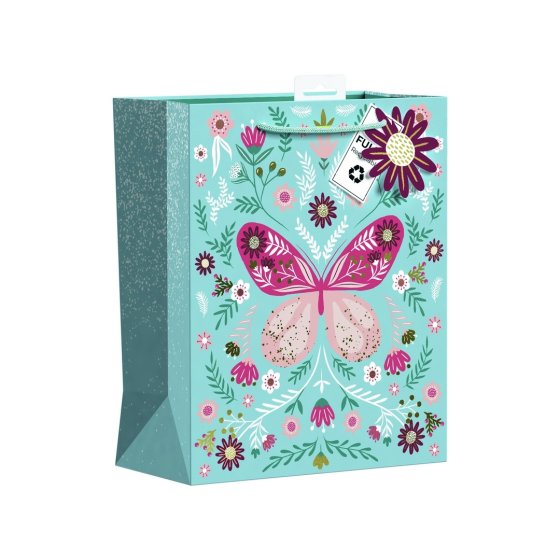 SJ15131 SJ15131 GIFT BAG BUTTERFLY FLORAL LARGE
