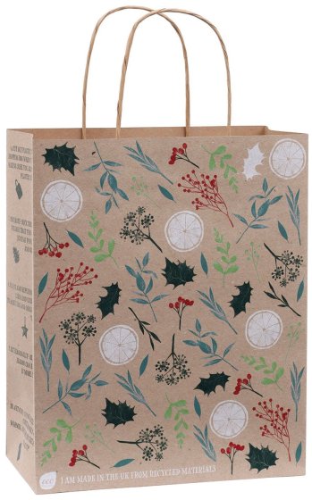 WIGIG GIFT BAG ECO NATURE FESTIVE FO