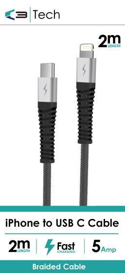 SH04510 IPHONE USB C 2M BRAIDED CABLE
