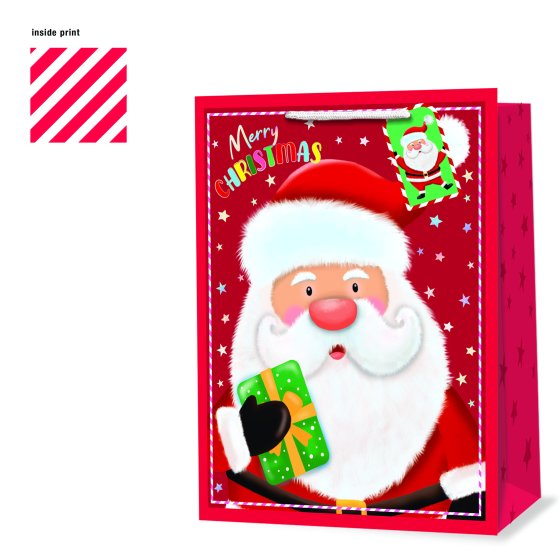 GIFT BAG CUTE SANTA XL