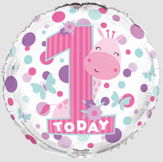 SH12801 FOIL BALLOON AGE 1 GIRL