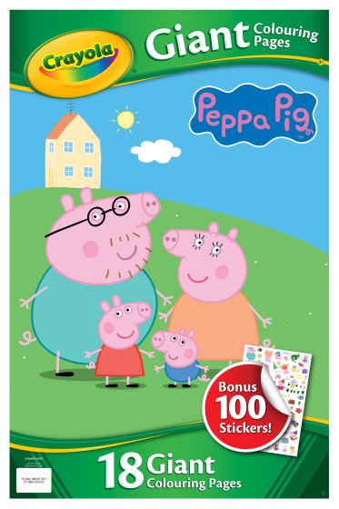CRAYOLA PEPPA GIANT COLOURING PAGES W STICKERS