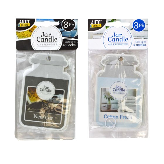 CANDLE JAR AIR FRESHENER 3PK