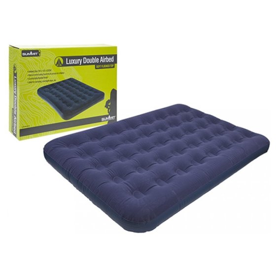 SUMMIT DOUBLE FLOCKED AIRBED IN PVC COATED PRINTED BOX