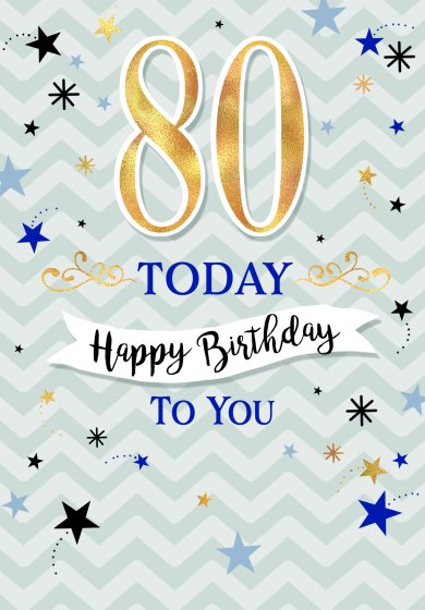 SH14826 CARD AGE 80 MALE