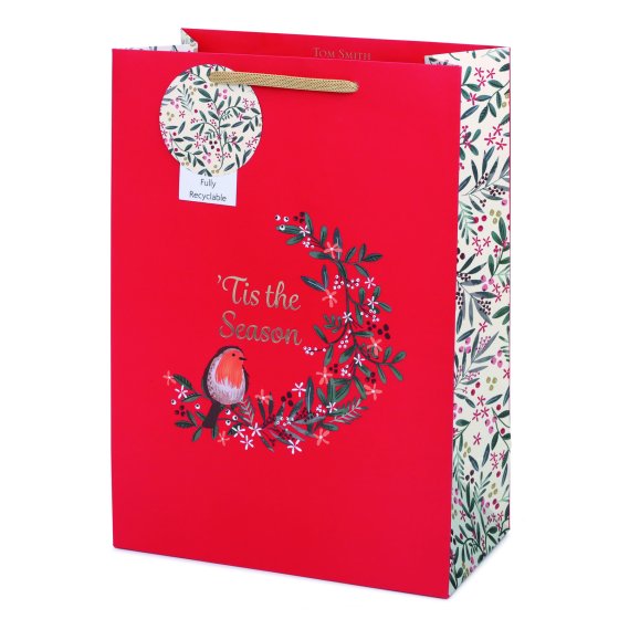 XG1607 GIFT BAG LUXURY FESTIVE FOLIAG