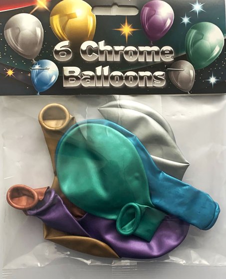BALLOONS LARGE CHROME 6S