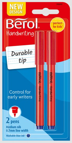 SH07104 HANDWRITING PEN TWIN PK BLUE