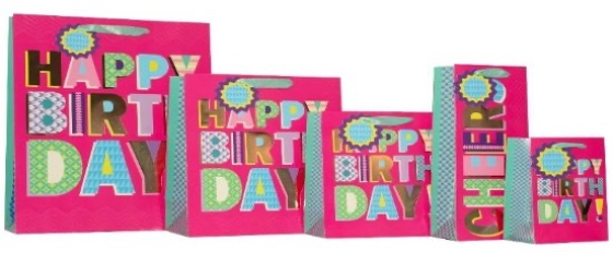 ** NEW FOR 2026 ** GIFT BAG HULLABALOO PINK M